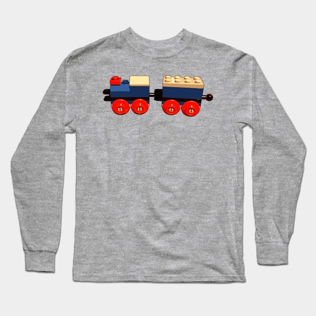 Brick Creations - Motorised Train Long Sleeve T-Shirt by druscilla13